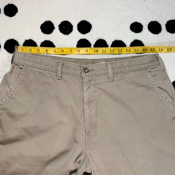 Vintage 90s Denver Hayes Khaki Tan Flat Front Chinos - Picture 8 of 15